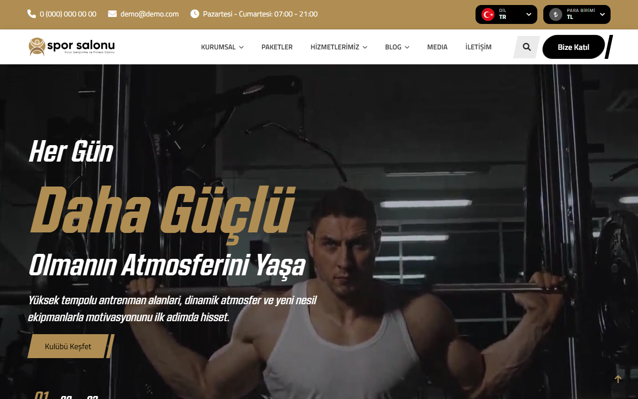 Fitness & Gym Club Portal V2 (Premium Athletic Theme)